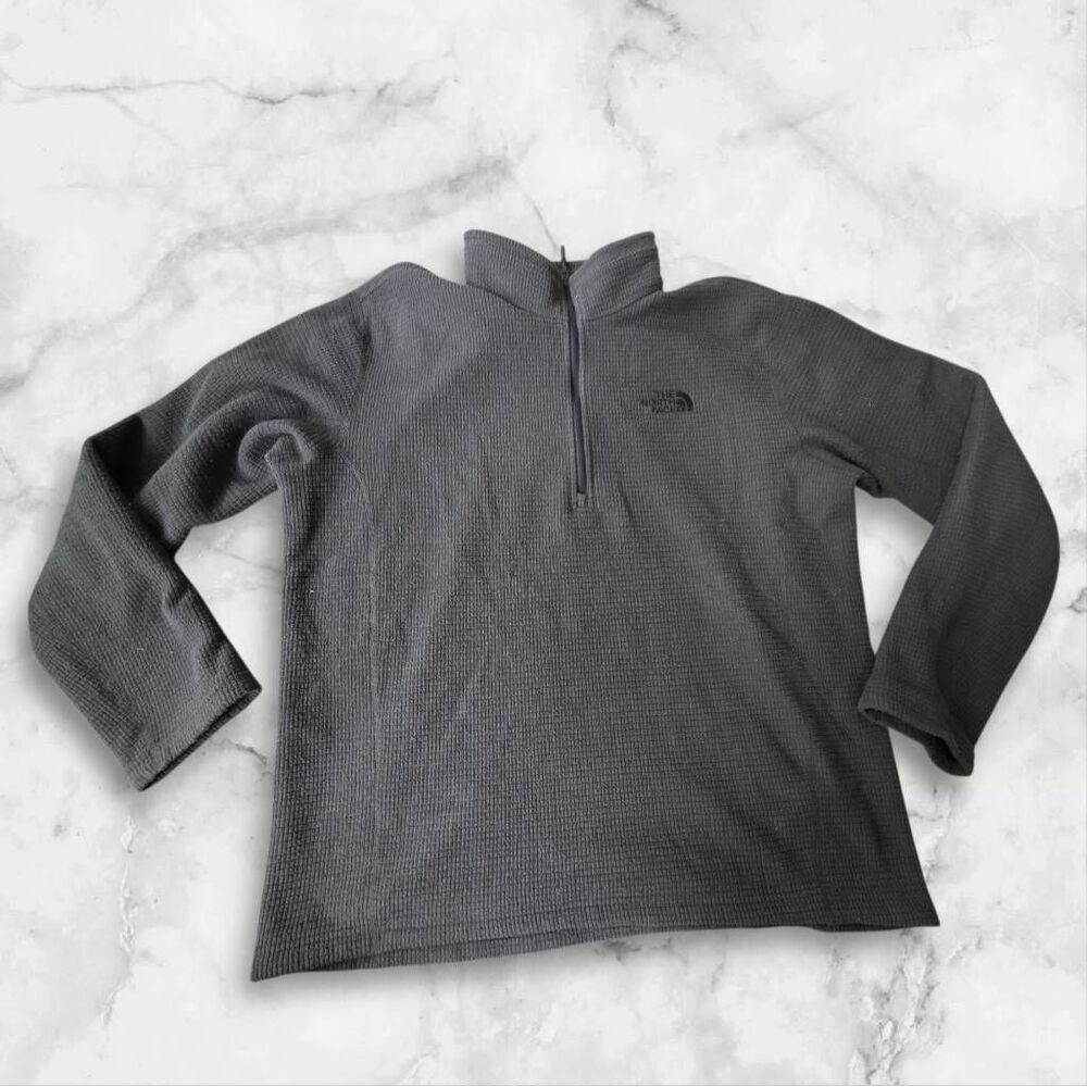 North Face Mens Size Large Gray Quarter Zip